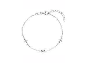 4061861164580 - Armband JOBO Glaube Liebe Hoffnung Armbänder Gr Silber 925 (Sterlingsilber) silberfarben (silber 925) Damen 925 Silber 19 cm