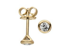 4061861165334 - Paar Ohrstecker JOBO Ohrringe Solitär Diamanten Brillanten 014 ct Ohrringe Gr SI = kleine Einschlüsse Gelbgold 585-Diamanten gelb (gelbgold 585) Damen Ohrstecker 585 Gold