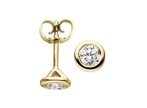 4061861165358 - Paar Ohrstecker JOBO Ohrringe Solitär Diamanten Brillanten 050 ct Ohrringe Gr SI = kleine Einschlüsse Gelbgold 585-Diamanten gelb (gelbgold 585) Damen Ohrstecker 585 Gold