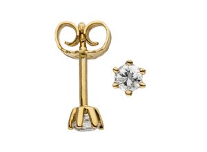 4061861165389 - Paar Ohrstecker JOBO Ohrringe Solitär Diamanten Brillanten 024 ct Ohrringe Gr SI = kleine Einschlüsse Gelbgold 585-Diamanten gelb (gelbgold 585) Damen 585 Gold