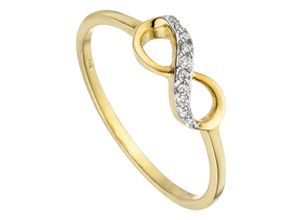 4061861165785 - Goldring JOBO Ring Unendlich Fingerringe Gr 52 Gelbgold 375 gelb (gelbgold 375) Damen 375 Gold mit 10 Zirkonia