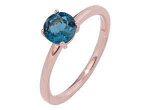 4061861166331 - Goldring JOBO Ring mit Blautopas Fingerringe Gr 50 Roségold 585 rosegold (roségold 585) Damen Fingerringe 585 Roségold