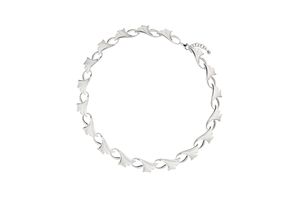 4061861168342 - Kette ohne Anhänger JOBO Halskette Ginko Halsketten Gr Silber 925 (Sterlingsilber) Länge 47 cm silberfarben (silber 925) Damen Ketten ohne Anhänger 925 Silber 47 cm