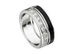 4061861168656 - Silberring JOBO Ring mit Zirkonia Fingerringe Gr 58 Silber 925 (Sterlingsilber) silberfarben (silber 925) Damen Fingerringe 925 Silber rhodiniert