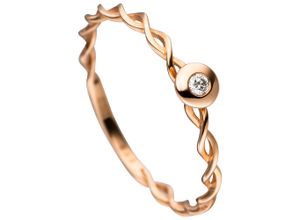 4061861169752 - Diamantring JOBO Ring mit Diamant Fingerringe Gr 54 SI = kleine Einschlüsse Roségold 585-Diamanten rosegold (roségold 585) Damen Diamantringe 585 Roségold