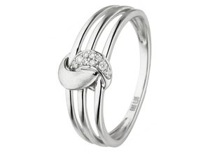 4061861170239 - Diamantring JOBO Ring mit 9 Diamanten Fingerringe Gr 56 P1 = bei 10-facher Vergrößerung erkennbare Einschlüsse Weißgold 585-Diamanten weiß (weißgold 585) Damen 585 Weißgold