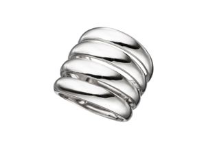 4061861172547 - Silberring JOBO Breiter Mehrfach-Ring Fingerringe Gr 54 Silber 925 (Sterlingsilber) silberfarben (silber 925) Damen Fingerringe 925 Silber rhodiniert