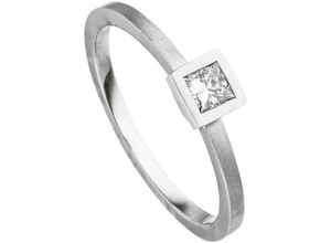 4061861176767 - Fingerring JOBO Ring mit Diamant 020 ct Fingerringe Gr 54 SI = kleine Einschlüsse Platin 950-Diamanten grau (platin 950) Damen 950 Platin