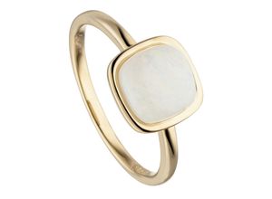 4061861177313 - Fingerring JOBO Ring mit Opal Fingerringe Gr 58 Gelbgold 585 gelb (gelbgold 585 weiß) Damen Fingerringe 585 Gold