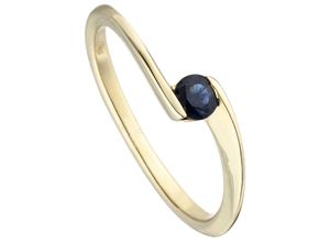 4061861177481 - Goldring JOBO Ring mit Safir Fingerringe Gr 50 Gelbgold 333 blau (blau blau) Damen Fingerringe 333 Gold