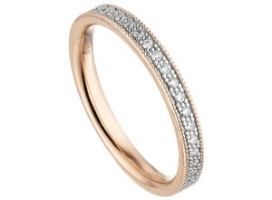 4061861180177 - Fingerring JOBO Ring mit 19 Diamanten Fingerringe Gr 56 SI = kleine Einschlüsse Roségold 585-Diamanten rosegold (roségold 585) Damen Diamantringe 585 Roségold