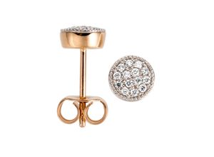 4061861180207 - Paar Ohrstecker JOBO Ohrringe mit 28 Diamanten Ohrringe Gr SI = kleine Einschlüsse Roségold 585-Diamanten rosegold (roségold 585) Damen Ohrstecker 585 Roségold