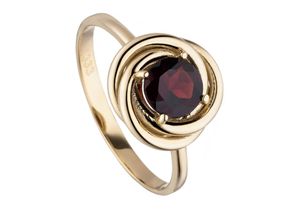 4061861181532 - Fingerring JOBO Ring mit Granat Fingerringe Gr 54 Gelbgold 333 goldfarben (gelbgold 333 rot) Damen Fingerringe 333 Gold