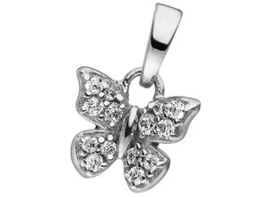 4061861182416 - Schmetterlings-Anhänger JOBO Anhänger Schmetterling Schmuckanhänger Gr Silber 925 (Sterlingsilber) silberfarben (silber 925) Damen 925 Silber mit Zirkonia