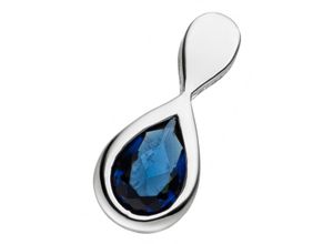 4061861183048 - Ketten-Anhänger JOBO Anhänger Tropfen Schmuckanhänger Gr Silber 925 (Sterlingsilber) silberfarben (silber 925) Damen 925 Silber mit blauem Glasstein