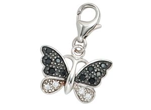 4061861187459 - Charm Schmetterling JOBO Anhänger Schmetterling Charms silberfarben (silber 925) Damen 925 Silber mit Zirkonia