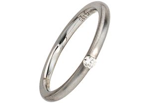 4061861189729 - Solitärring JOBO Ring mit Diamant 006 ct Fingerringe Gr 56 SI = kleine Einschlüsse Platin 950-Diamanten grau (platin 950) Damen Solitär Ringe 950 Platin