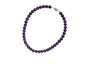 4061861190824 - Kette ohne Anhänger JOBO Halsketten Gr Metall Länge 44 cm lila Damen Ketten ohne Anhänger mit Amethyst 44 cm