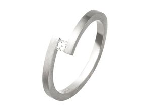 4061861192507 - Fingerring JOBO Fingerringe Gr 56 SI = kleine Einschlüsse Platin 950-Diamanten grau (platin 950) Damen Diamantringe 950 Platin mit Diamant im Caree-Schliff