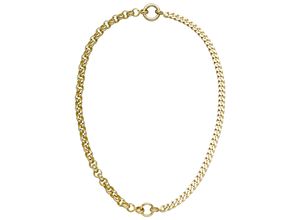 4061861192996 - Kette ohne Anhänger JOBO Halbkette Halsketten Gr Silber 925 (Sterlingsilber) Länge 45 cm goldfarben Damen Ketten ohne Anhänger 925 Silber vergoldet 45 cm