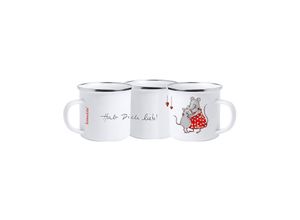 4061912142482 - Emaille-Tasse HAB DICH LIEB MAUS