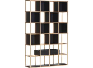 4061915047265 - Regal Porto Regale Gr B H T 108 cm x 160 cm x 25 cm offene Fächer schwarz Büroregal Raumteiler-Regal Standregal Standregale