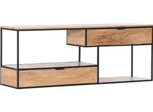 4061915047289 - Lowboard Porto Sideboards Gr B H T 160 cm x 60 cm x 40 cm 2 St schwarz (natur schwarz) Kommode Breite 160 cm