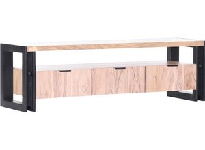 4061915054775 - Lowboard Building Sideboards Gr B H T 166 cm x 50 cm x 45 cm 3 St schwarz (natur schwarz) Kommode im Industrial Design