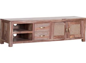 4061915126762 - Lowboard Zulu Sideboards Gr B H T 175 cm x 50 cm x 48 cm beige (natur) Sideboards Kommode mit Wiener Geflecht Breite 175 cm