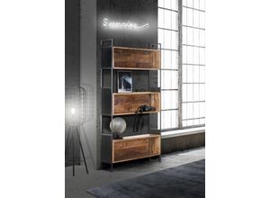 4061915178914 - Regal Warehouse Regale Gr B H T 90 cm x 190 cm x 35 cm 3 St offene Fächer beige (natur) Standregal Standregale industrial Design