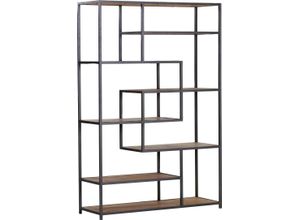 4061915216715 - Standregal Regale Gr B H T 120 cm x 180 cm x 40 cm 7 St offene Fächer braun Standregale Unregelmäßigkeit in Verarbeitung machen das Möbelstück zu einem Unikat