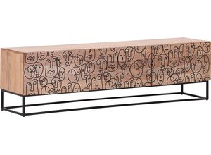 4061915258722 - Lowboard Sideboards Gr B H T 160 cm x 46 cm x 38 cm beige (natur natur) Kommode Breite 160 cm