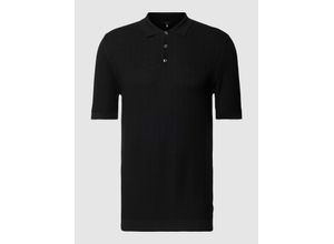 4061938853935 - Slim Fit Poloshirt mit Strukturmuster Modell Flavio