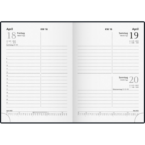 4061947059793 - Taschenkalender 5033830955 farbig sortiert 1 Tag   1 Seite 10x14cm (A6) 2025 4061947059793 Glocken