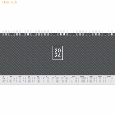 4061947107340 - BRUNNEN 1077262904 Wochenkalender Tischkalender 2024 Modell 772 2 Seiten = 1 Woche Blattgröße 297 x 105 cm Karton-Einband mit verlängerter Rückwand