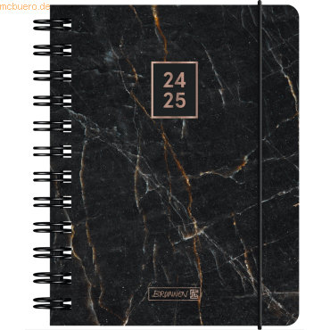 4061947119107 - 3 x Schülerkalender 2024 2025 A6 PP 1 Tag Seite Black Marble s