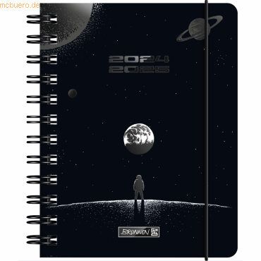 4061947119466 - 3 x Schülerkalender 2024 2025 A6 PP 1 Tag Seite Outer Space