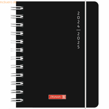 4061947119541 - 3 x Schülerkalender 2024 2025 A6 PP 1 Tag Seite Plain Black