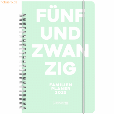 4061947126358 - Familienplaner A5 1 Woche 2 Seiten Kunststoff-Einband Fünfundz