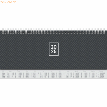 4061947128314 - Brunnen 1077262905 Querterminbuch Modell 772 (2025) 2 Seiten = 1 Woche 297 × 105 mm 112 Seiten Karton-Einband mit verlängerter Rückwand schwarz