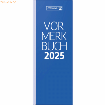 4061947128611 - Vormerkbuch 784 11x297cm 2 Tage Seite Pappe blau 2025