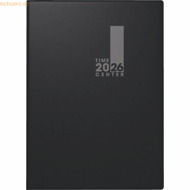 4061947142747 - BRUNNEN 1072856906 | Taschenkalender TimeCenter Mod 728 2026 | A6 Kunststoff schwarz