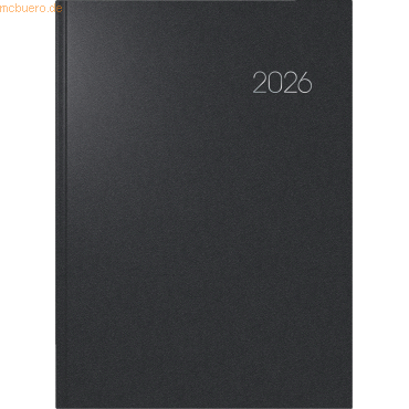 4061947144437 - BRUNNEN 1078760906 | Buchkalender Mod 787 2026 | A4 Kunststoff schwarz