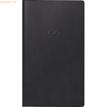 4061947145250 - 10 x Taschenkalender 87x153cm 1 Monat 2 Seiten schwarz Kalen