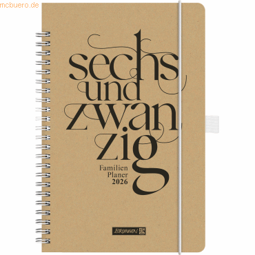 4061947145847 - BRUNNEN 1070290036 | Buchkalender Familienplaner 2026 Sechsundzwanzig | A5 Papier