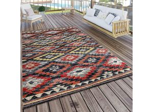 4061981000591 - Paco Home - In- & Outdoor Teppich Modern Zickzack Muster Terrassen Teppich Bunt 120x170 cm