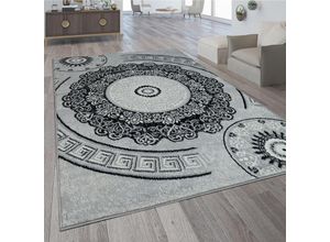 4061981006050 - Teppich Wohnzimmer Kurzflor Orient Design Vintage Mandala Muster Grau Weiß 120x170 cm - Paco Home