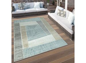 4061981006173 - Paco Home - In- & Outdoor Terrassen Teppich Geometrisches Design Pastell Braun Beige Grau 120x170 cm