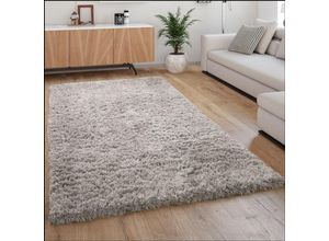 4061981031588 - Hochflor Teppich Kuschelig Modern Shaggy Flokati Stil Gemütlich Uni Grau 60x90 cm - Paco Home