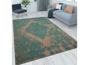 4061981032400 - Teppich Mariba 200 Teppiche Gr B L 160 cm x 230 cm 13 mm 1 St blau (türkis) Orientalische Muster Kurzflor meliert Orient-Optik Hoch-Tief Effekt Wohnzimmer